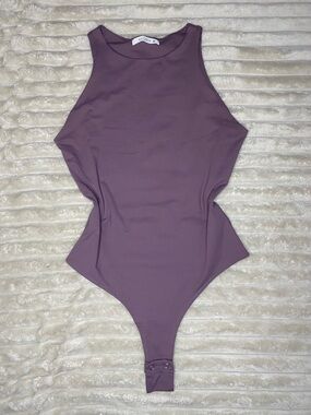 ReoRia Purple High-Neck Sleeveless Bodysuit